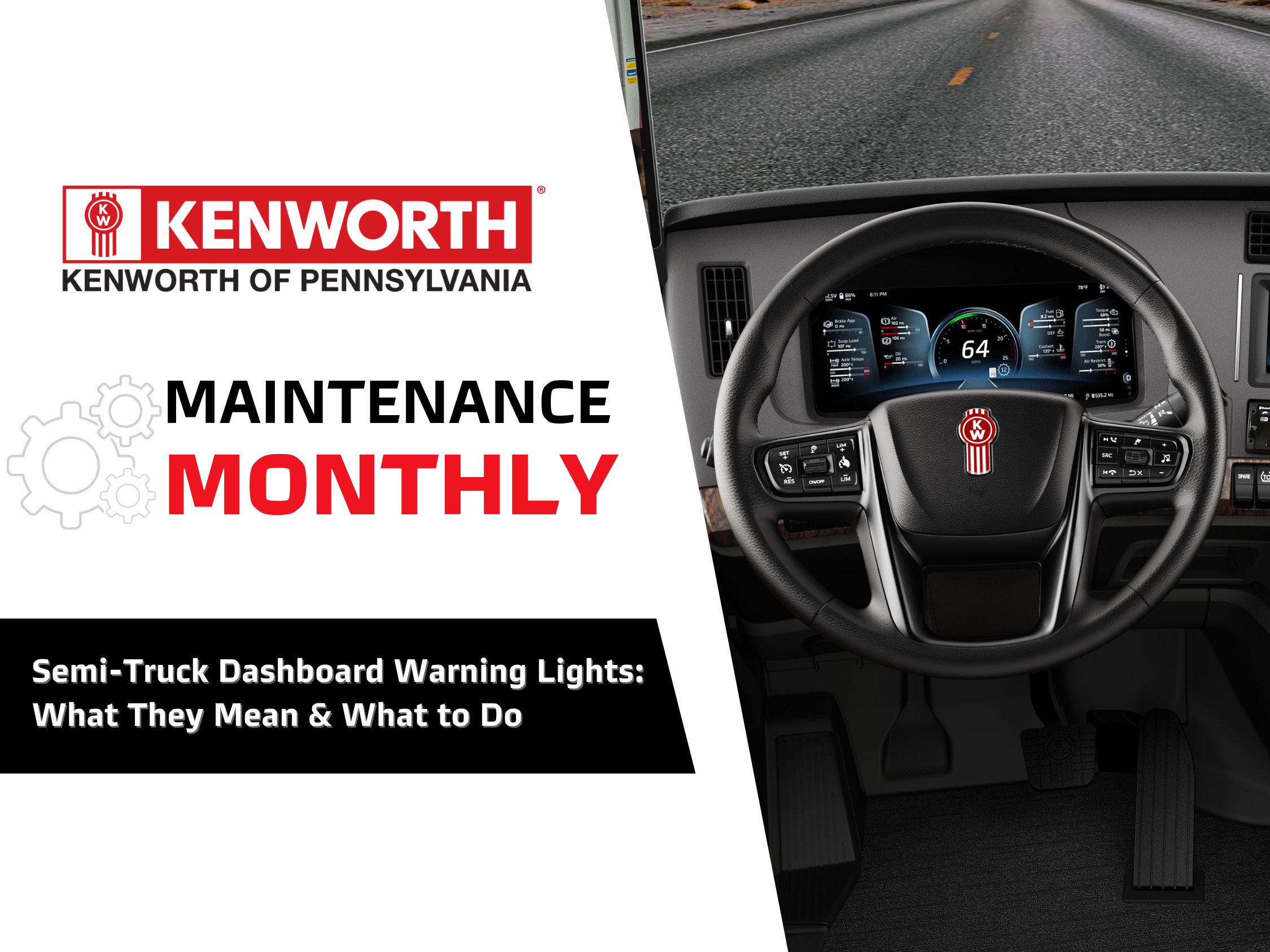 Semi-Truck Dashboard Warning Lights