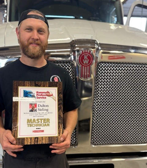 Dalton Sieling Achieves Kenworth Master Certified Technician Status