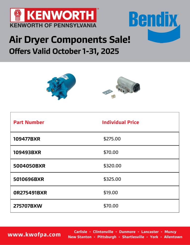 Bendix Air Dryer Components Sale