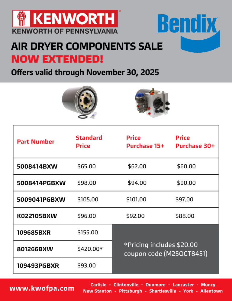 Bendix Air Dryer Component Sale