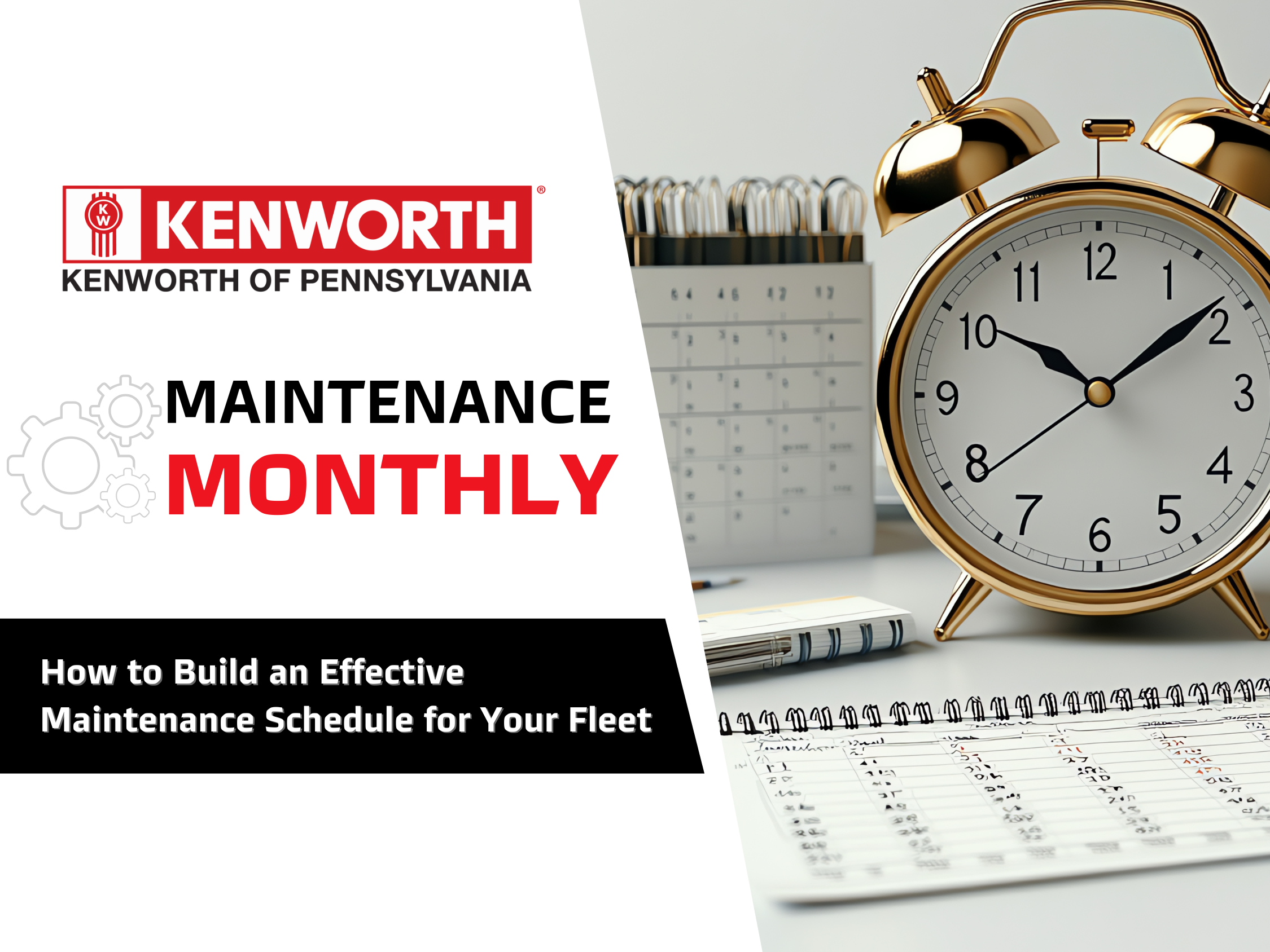 How to build a maintenance schedule